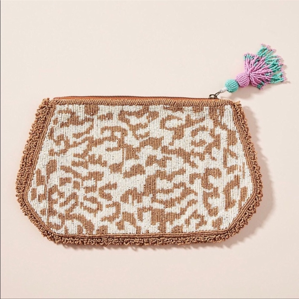 NWT ANTHROPOLOGIE Harrison Embellished Pouch/Clutch